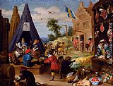 David The Younger Teniers Famous Paintings - A Festival Of Monkeys